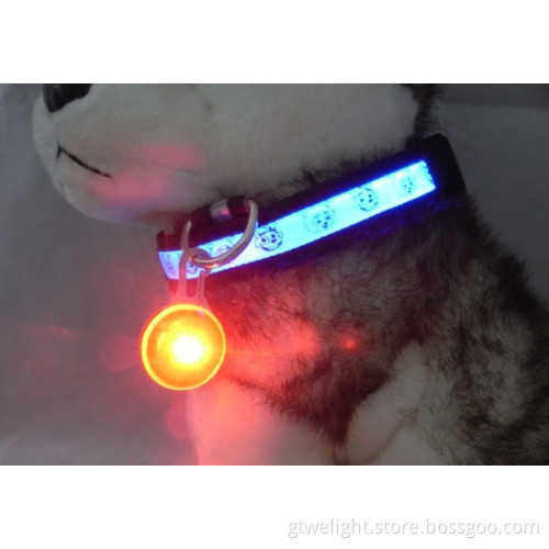 Red Flashing Dog Tag Pendant, LED Pendant Lighting for Pet Including Batteries